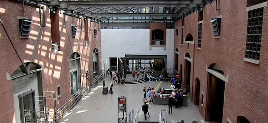 interior lobby of the US Holocaust Memorial Museum